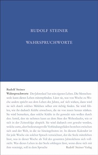Wahrspruchworte (Rudolf Steiner Gesamtausgabe: Schriften und Vorträge) von Steiner Verlag, Dornach